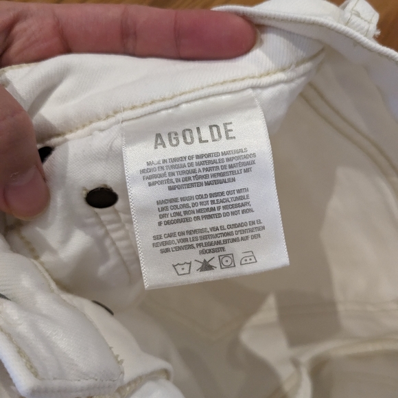 AGOLDE Nico Ultra High-Rise Slim Jeans in white, size 25 - Picture 7 of 11